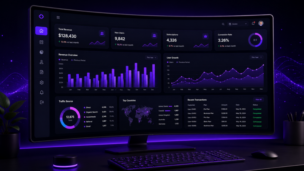 SaaS dashboard UI UX design Hyderabad — NRS Technologies