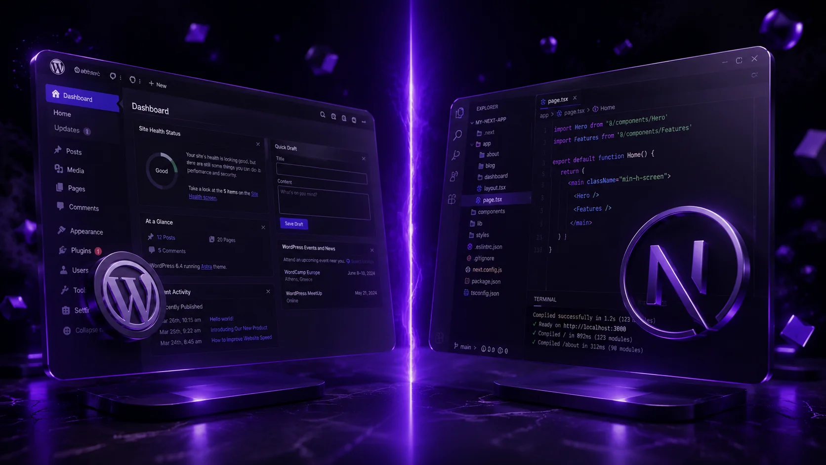 WordPress vs Next.js website Hyderabad — NRS Technologies
