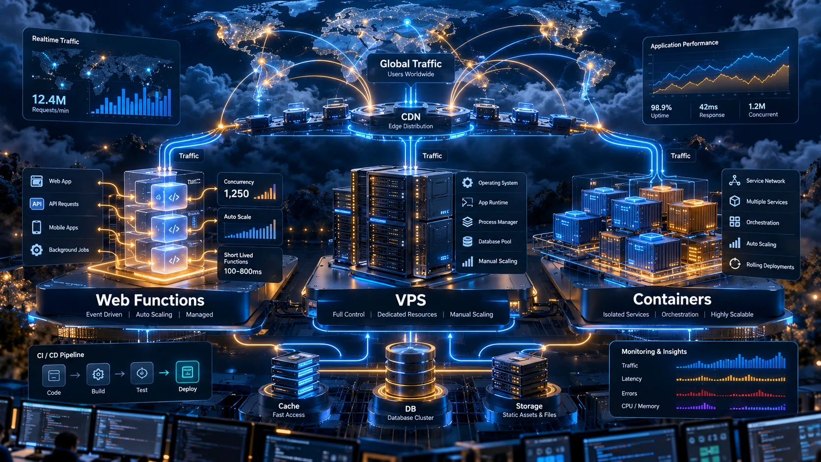 AWS Lambda Web Functions vs VPS and container hosting for Node.js applications