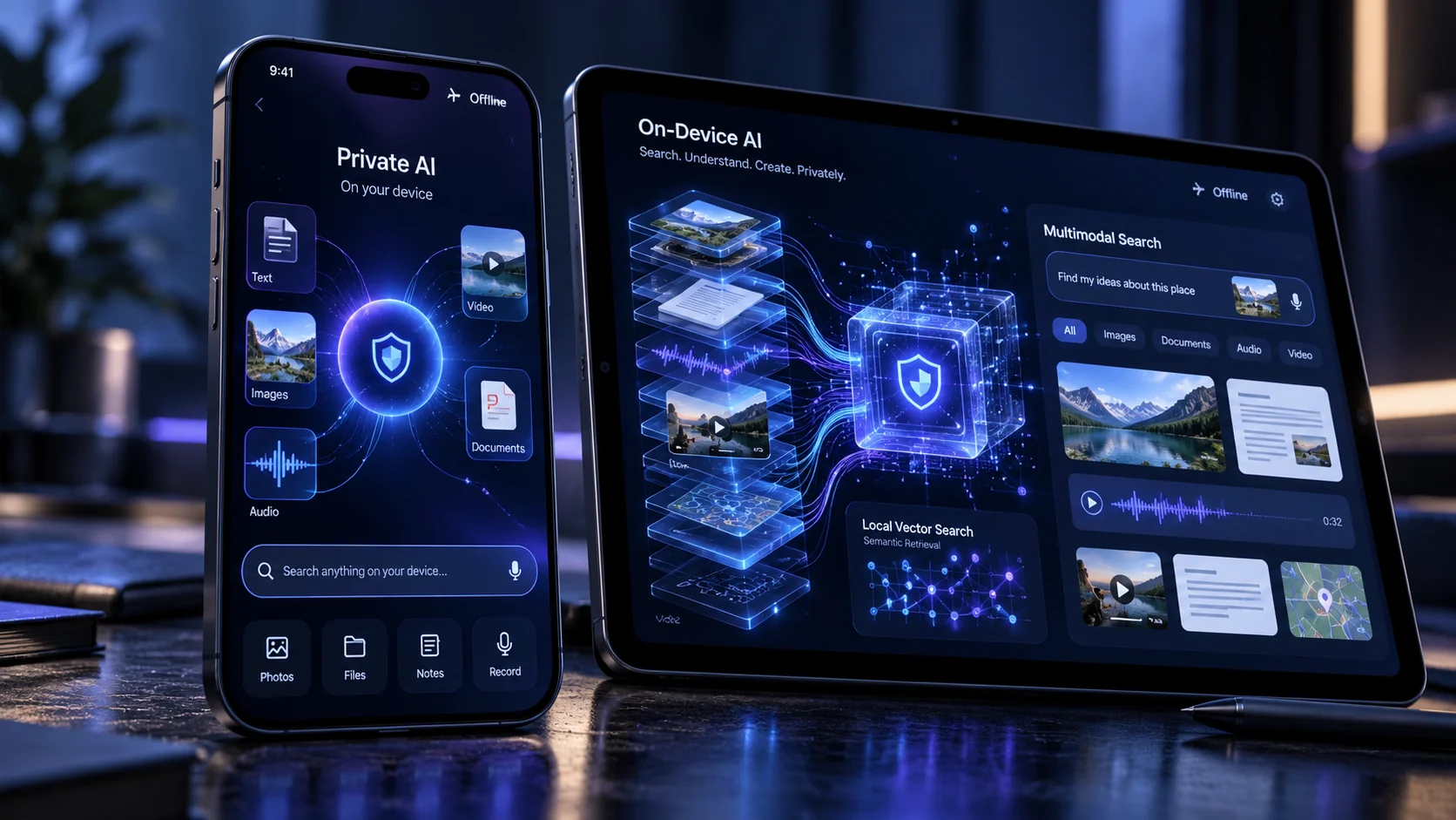 On-device AI app development with private multimodal search in 2026